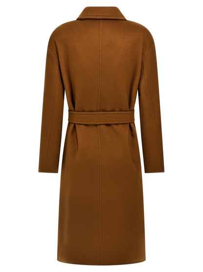Manteau mi-long Max Mara femme Melinda en cachemire marron – MA-304743 - HBPS Beauty & Fashion