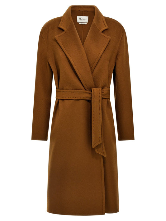 Manteau mi-long Max Mara femme Melinda en cachemire marron – MA-304743 - HBPS Beauty & Fashion
