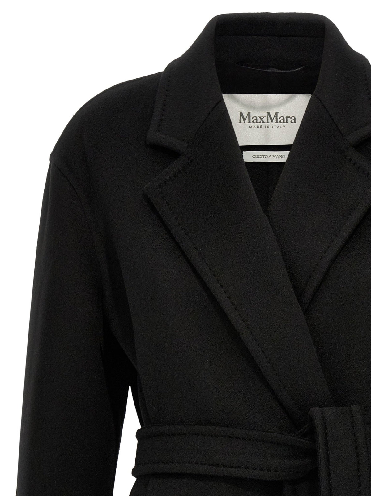 Manteau mi-long Max Mara femme Melinda en cachemire noir – MA-304744 - HBPS Beauty & Fashion