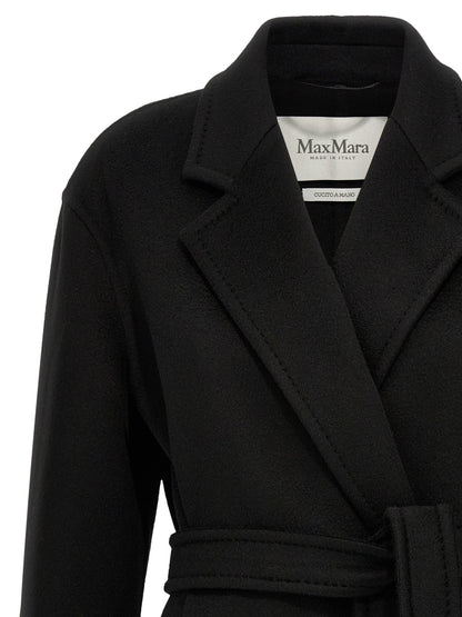 Manteau mi-long Max Mara femme Melinda en cachemire noir – MA-304744 - HBPS Beauty & Fashion