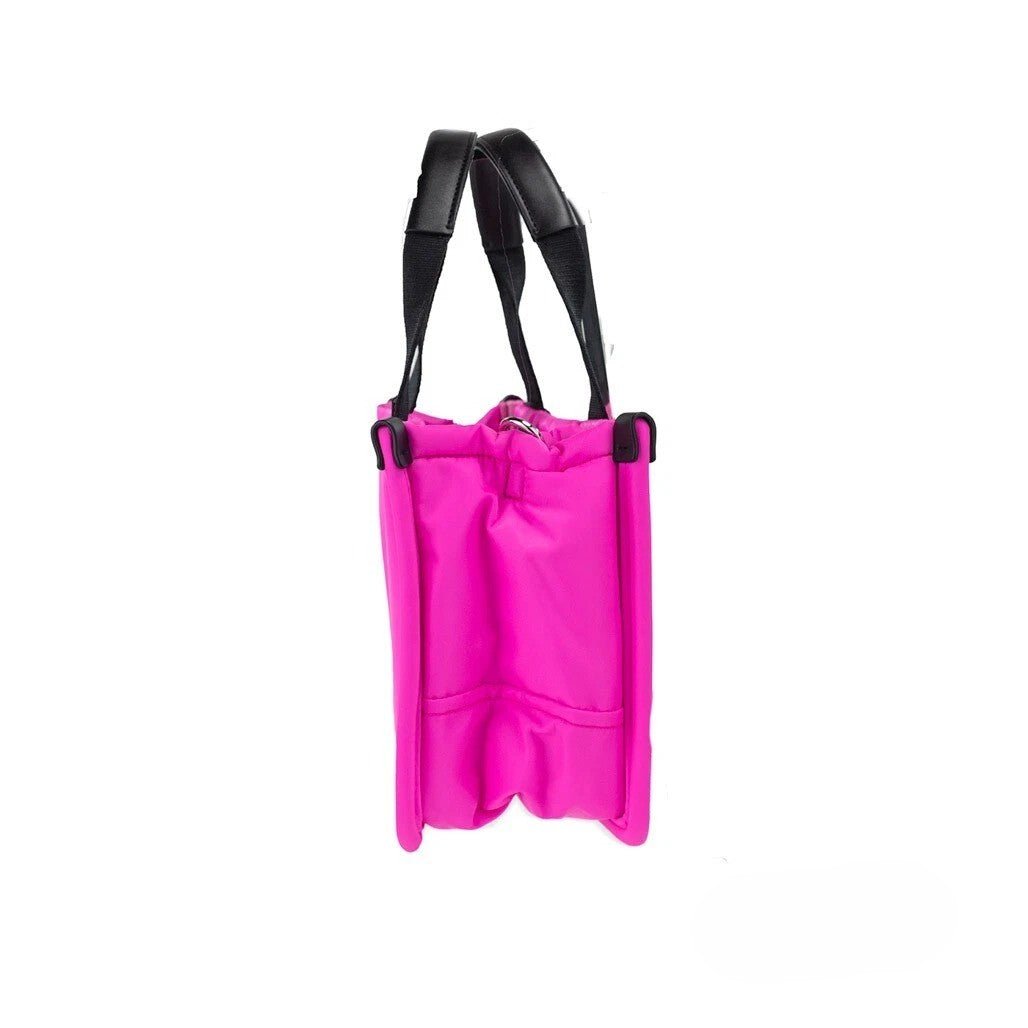Marc Jacobs Small Neon Fuchsia Nylon Fabric Tote Convertible Bag Purse - HBPS Beauty & Fashion