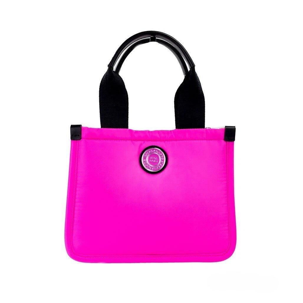 Marc Jacobs Small Neon Fuchsia Nylon Fabric Tote Convertible Bag Purse - HBPS Beauty & Fashion