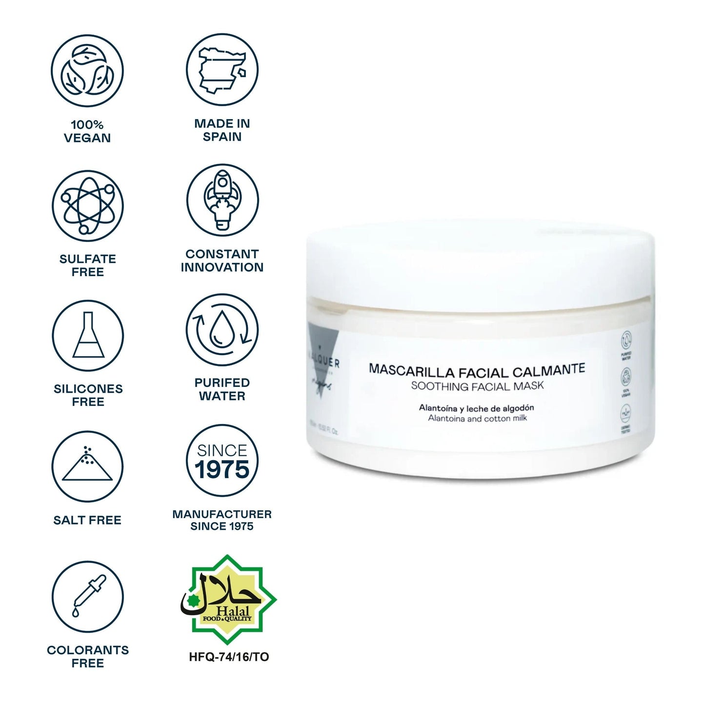 Mascarilla facial calmante - 200 ml