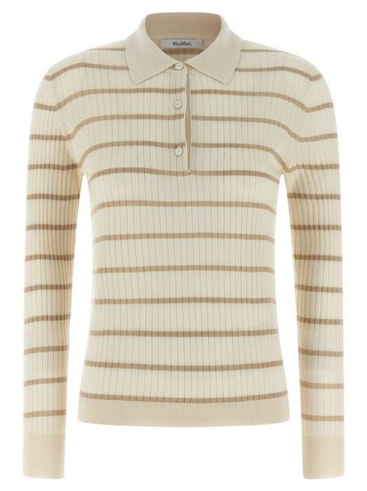 Max Mara Beige Cashmere Polo Shirt - HBPS Beauty & Fashion
