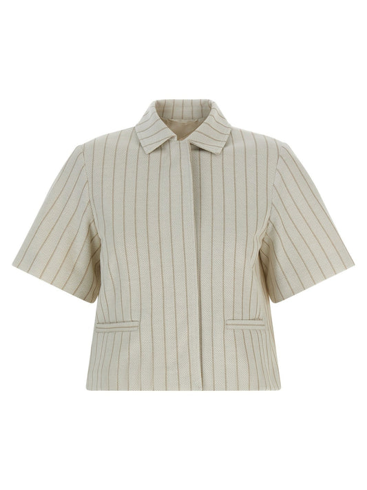 Max Mara Beige Cotton Full-Length Jacket - HBPS Beauty & Fashion