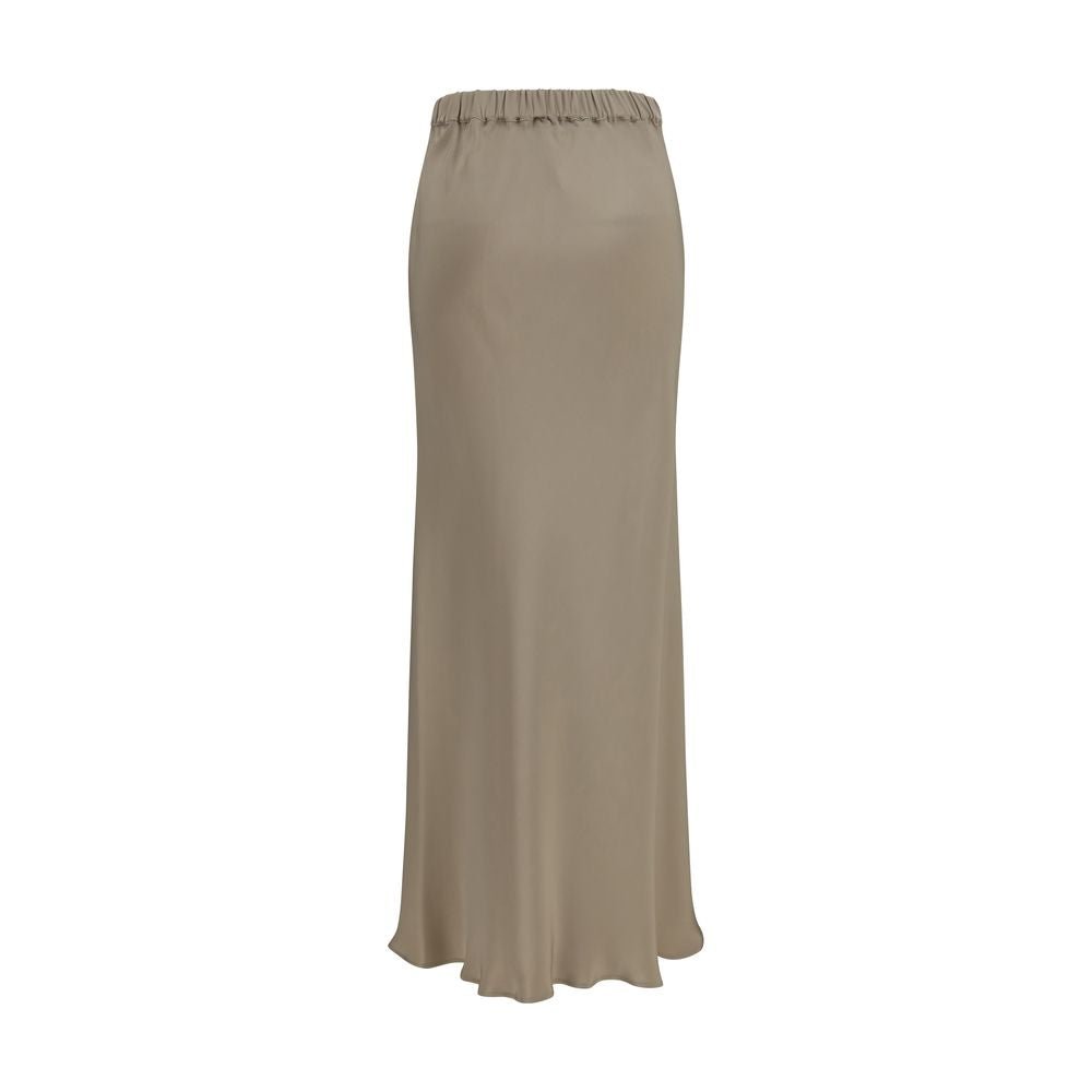 Max Mara Beige Silk Long Skirt - HBPS Beauty & Fashion