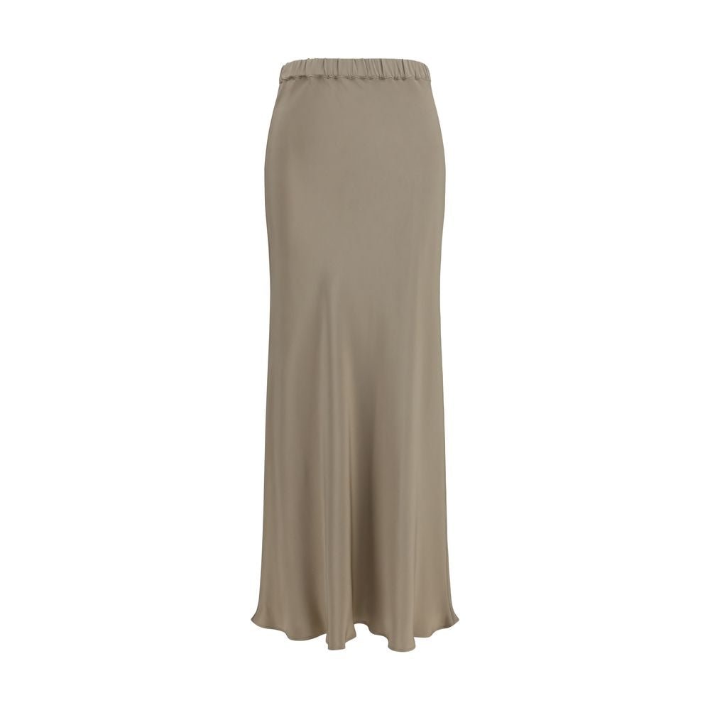 Max Mara Beige Silk Long Skirt - HBPS Beauty & Fashion