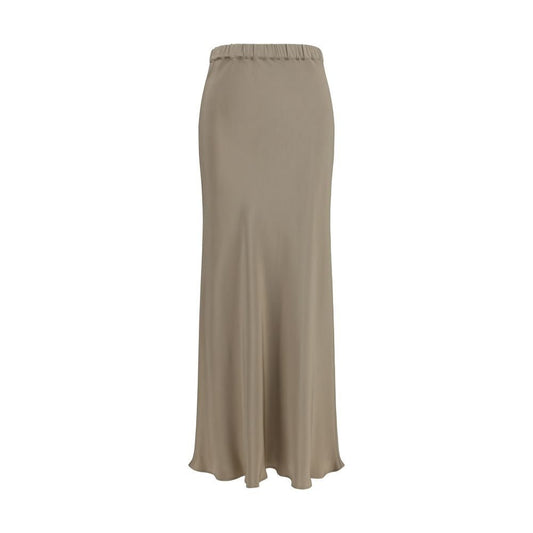 Max Mara Beige Silk Long Skirt - HBPS Beauty & Fashion