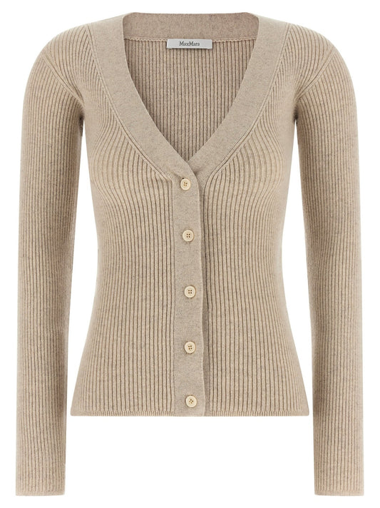 Max Mara Beige Wool Cardigan - HBPS Beauty & Fashion