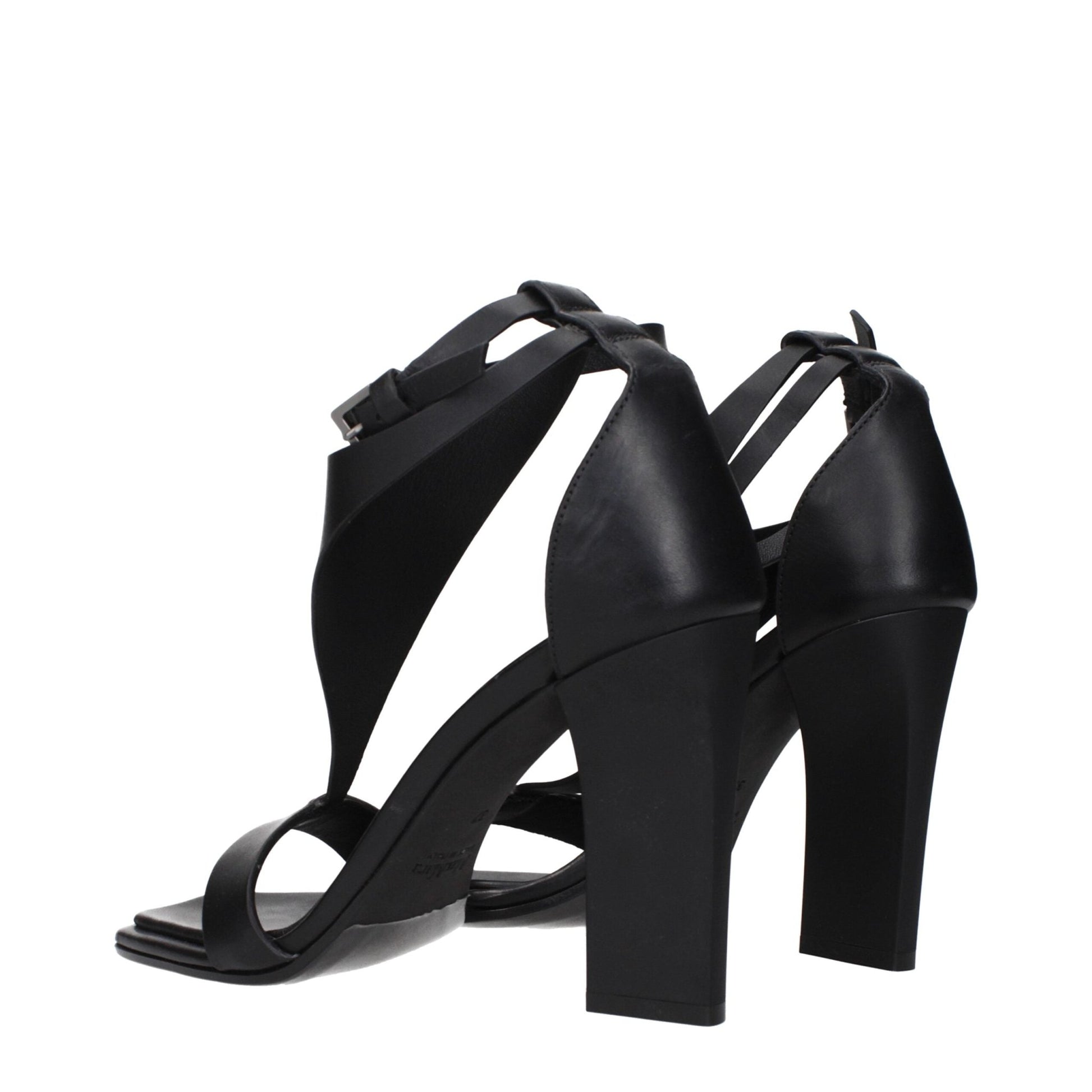 Max Mara Black Leather Stiletto Heel Sandals - HBPS Beauty & Fashion