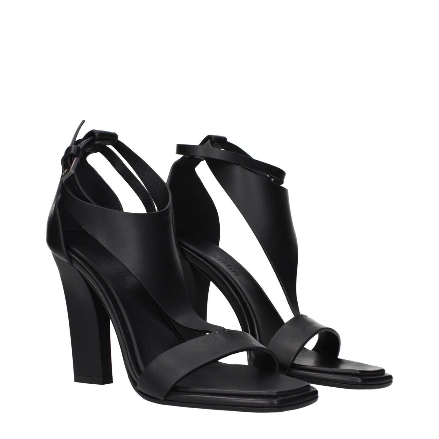 Max Mara Black Leather Stiletto Heel Sandals - HBPS Beauty & Fashion