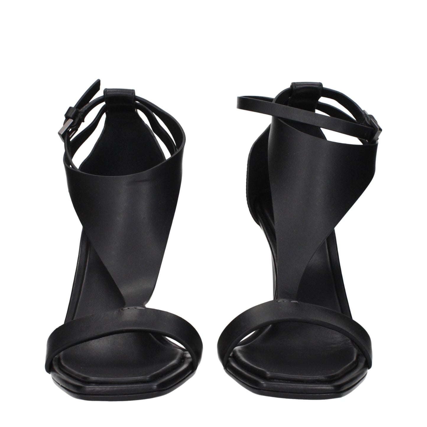 Max Mara Black Leather Stiletto Heel Sandals - HBPS Beauty & Fashion