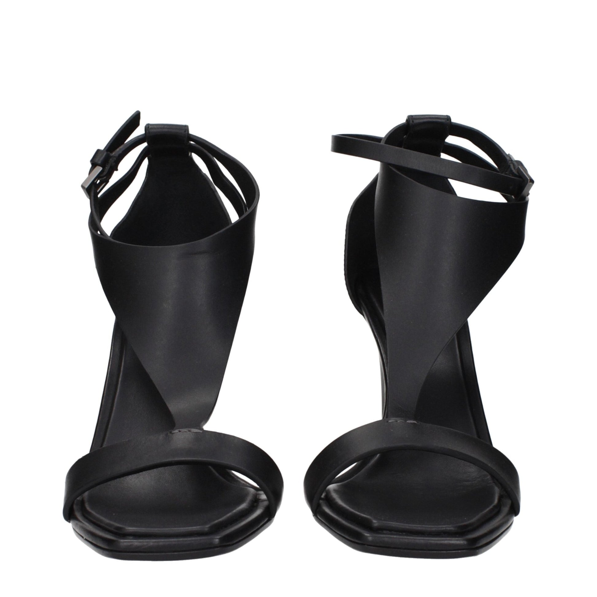 Max Mara Black Leather Stiletto Heel Sandals - HBPS Beauty & Fashion