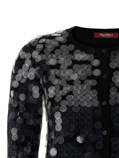 Max Mara Black Virgin Wool Cardigan - HBPS Beauty & Fashion