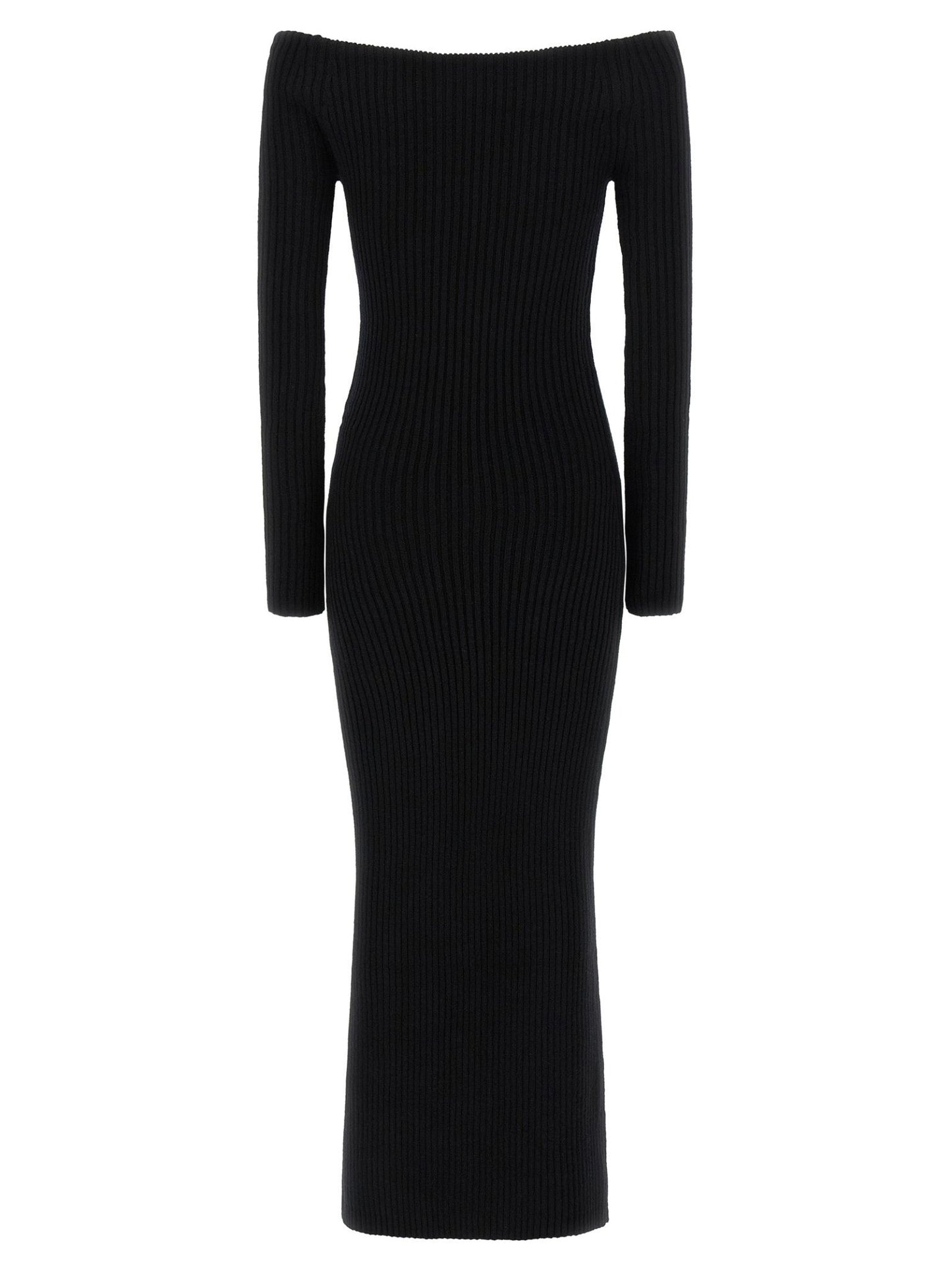 Max Mara Black Wool Long Dress - HBPS Beauty & Fashion