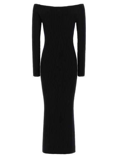 Max Mara Black Wool Long Dress - HBPS Beauty & Fashion