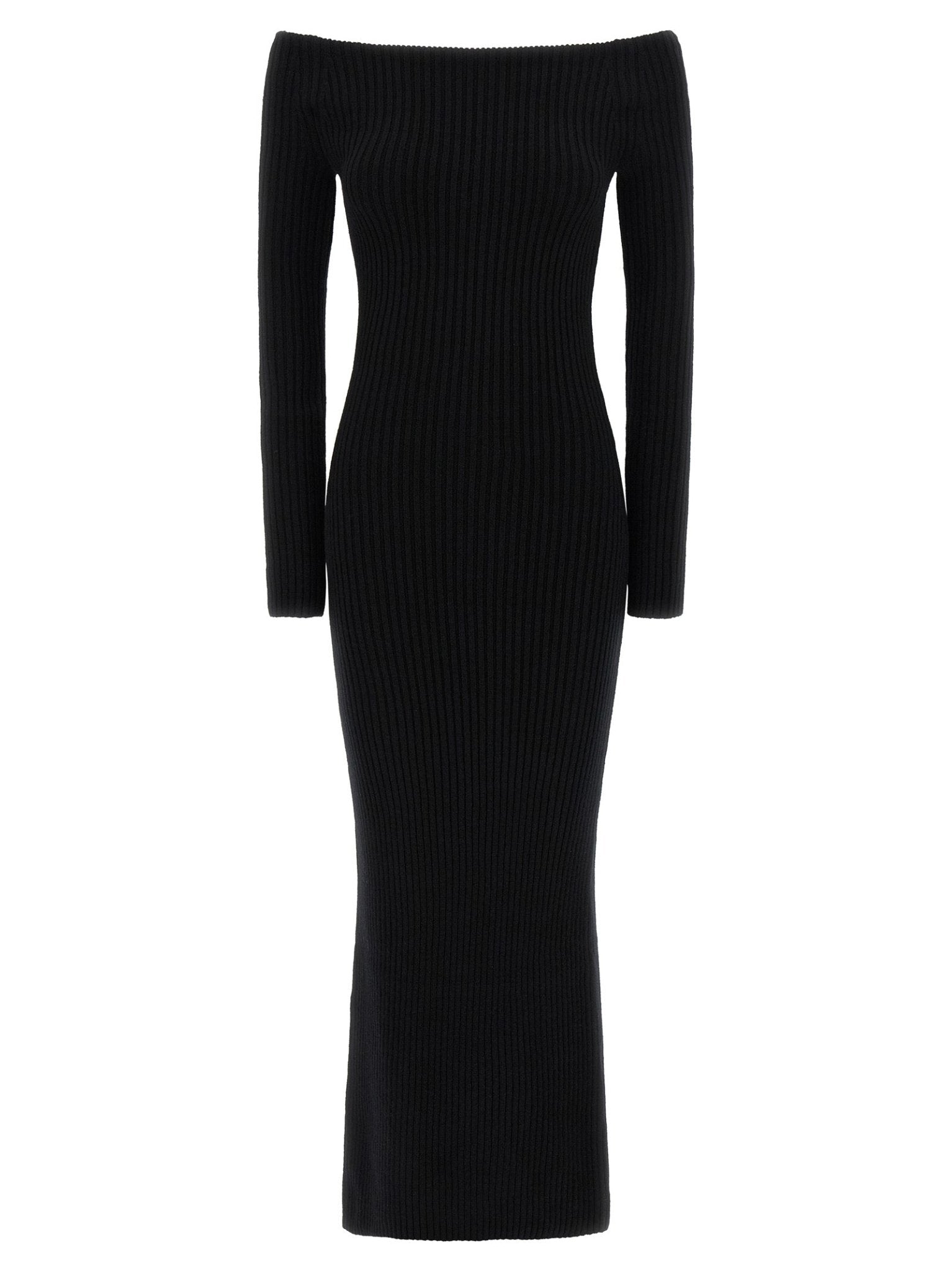 Max Mara Black Wool Long Dress - HBPS Beauty & Fashion
