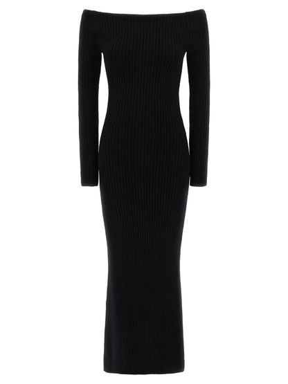 Max Mara Black Wool Long Dress - HBPS Beauty & Fashion