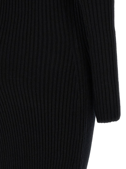 Max Mara Black Wool Long Dress - HBPS Beauty & Fashion