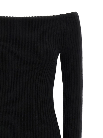 Max Mara Black Wool Long Dress - HBPS Beauty & Fashion