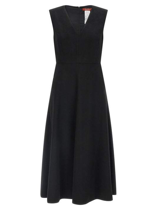 Max Mara Black Wool Midi Dress - HBPS Beauty & Fashion