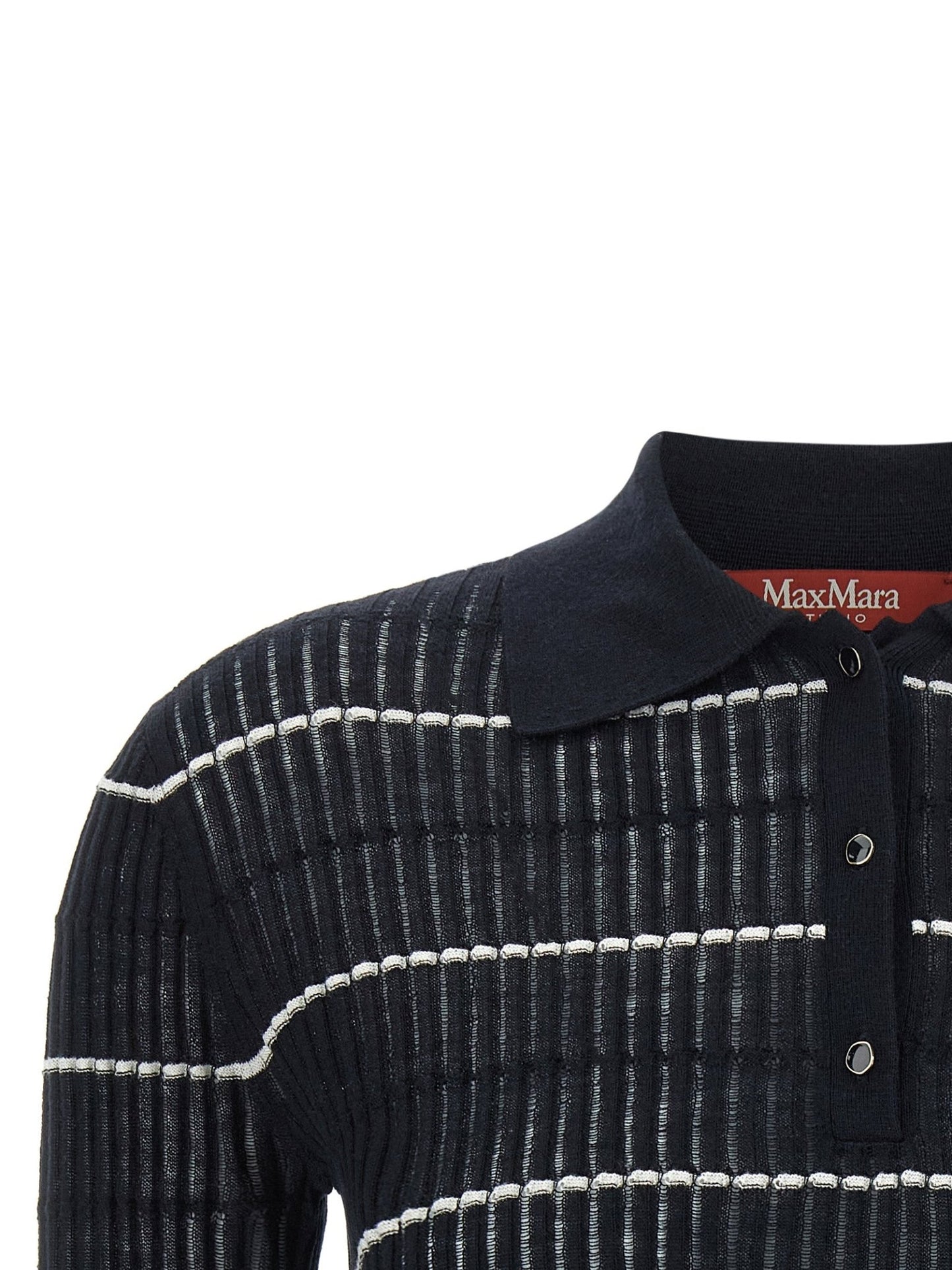 Max Mara Blue Silk Polo Shirt - HBPS Beauty & Fashion