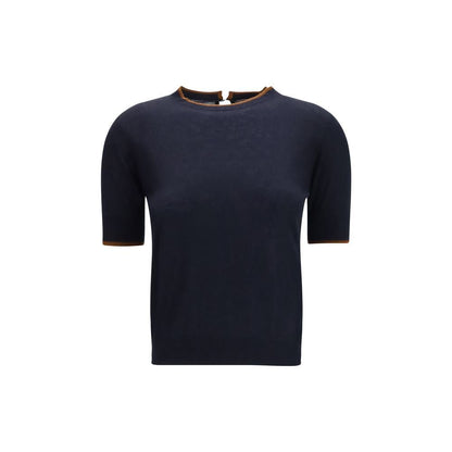 Max Mara Blue Silk T-Shirt - HBPS Beauty & Fashion