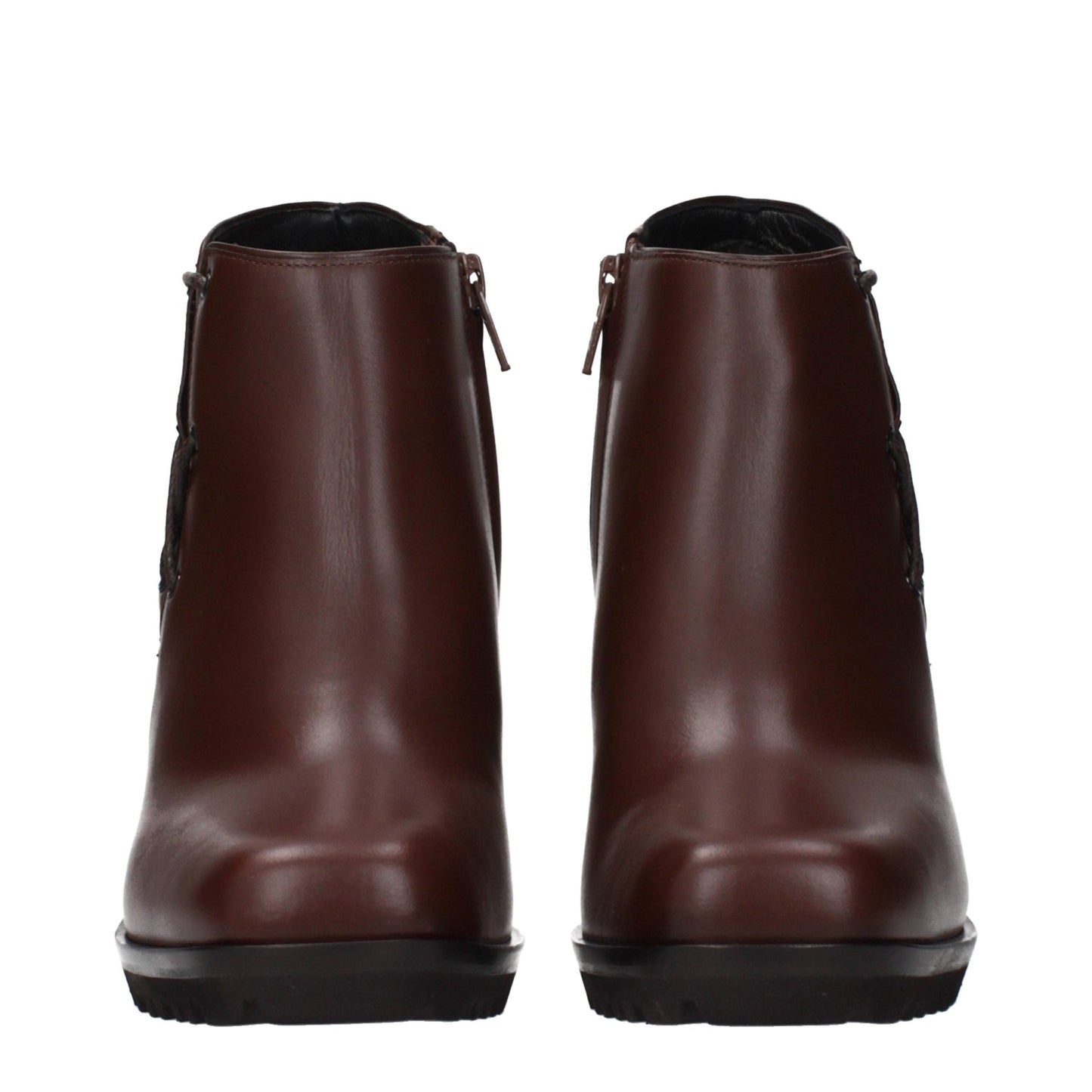 Max Mara Brown Leather Ankle Boots - HBPS Beauty & Fashion