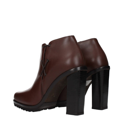 Max Mara Brown Leather Ankle Boots - HBPS Beauty & Fashion