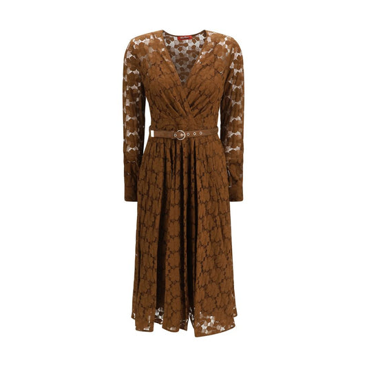 Max Mara Brown Polyamide Casual Dress - HBPS Beauty & Fashion