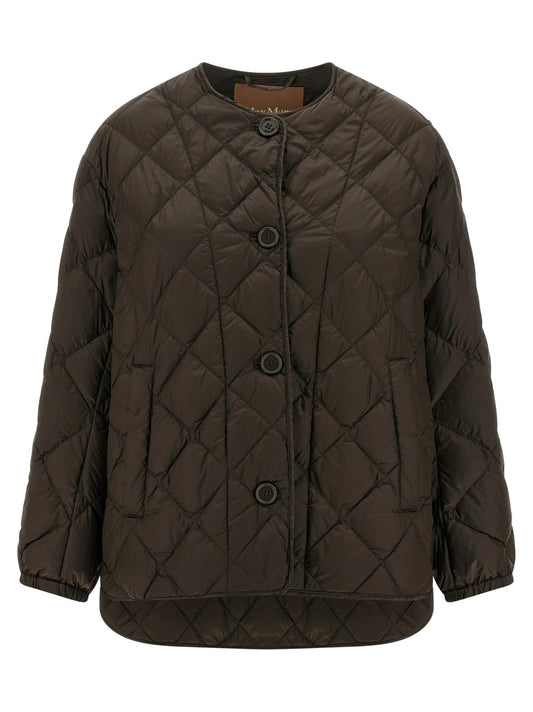 Max Mara Brown Polyamide Full-Length Jacket - HBPS Beauty & Fashion