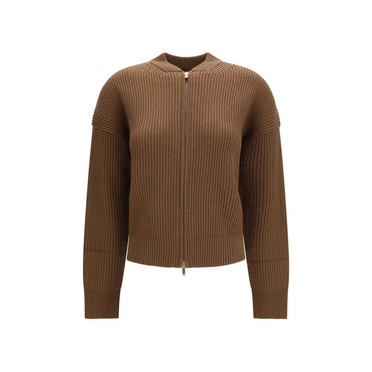 Max Mara Brown Wool Oves Aries Cardigan - HBPS Beauty & Fashion