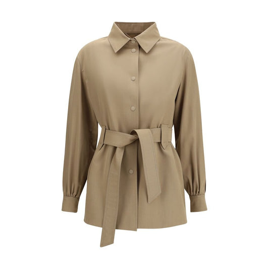 Max Mara Brown Wool Oves Aries Sleeveless Jacket - HBPS Beauty & Fashion