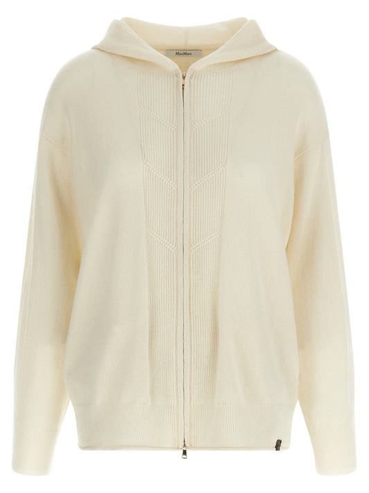 Max Mara White Cashmere Cardigan - HBPS Beauty & Fashion