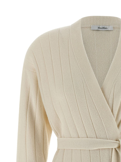 Max Mara White Cashmere Cardigan - HBPS Beauty & Fashion