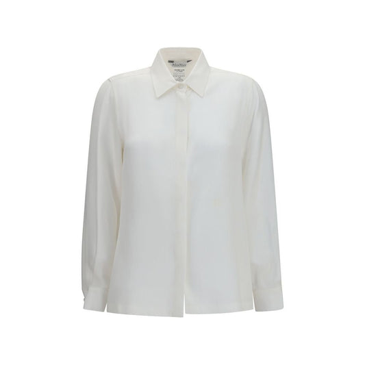 Max Mara White Silk Dress Shirt - HBPS Beauty & Fashion