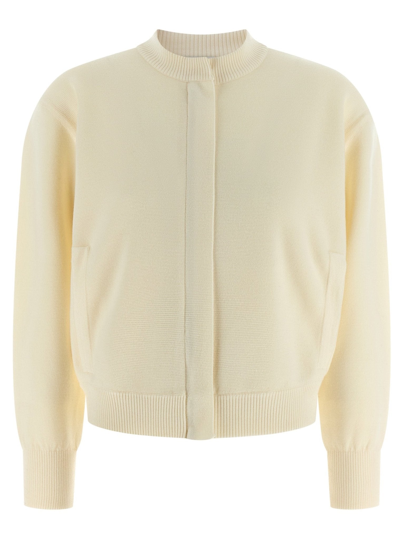 Max Mara White Virgin Wool Cardigan - HBPS Beauty & Fashion