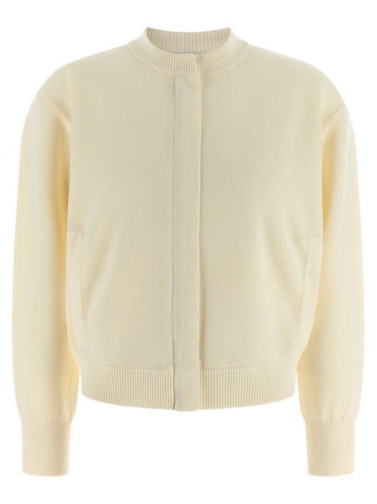 Max Mara White Virgin Wool Cardigan - HBPS Beauty & Fashion
