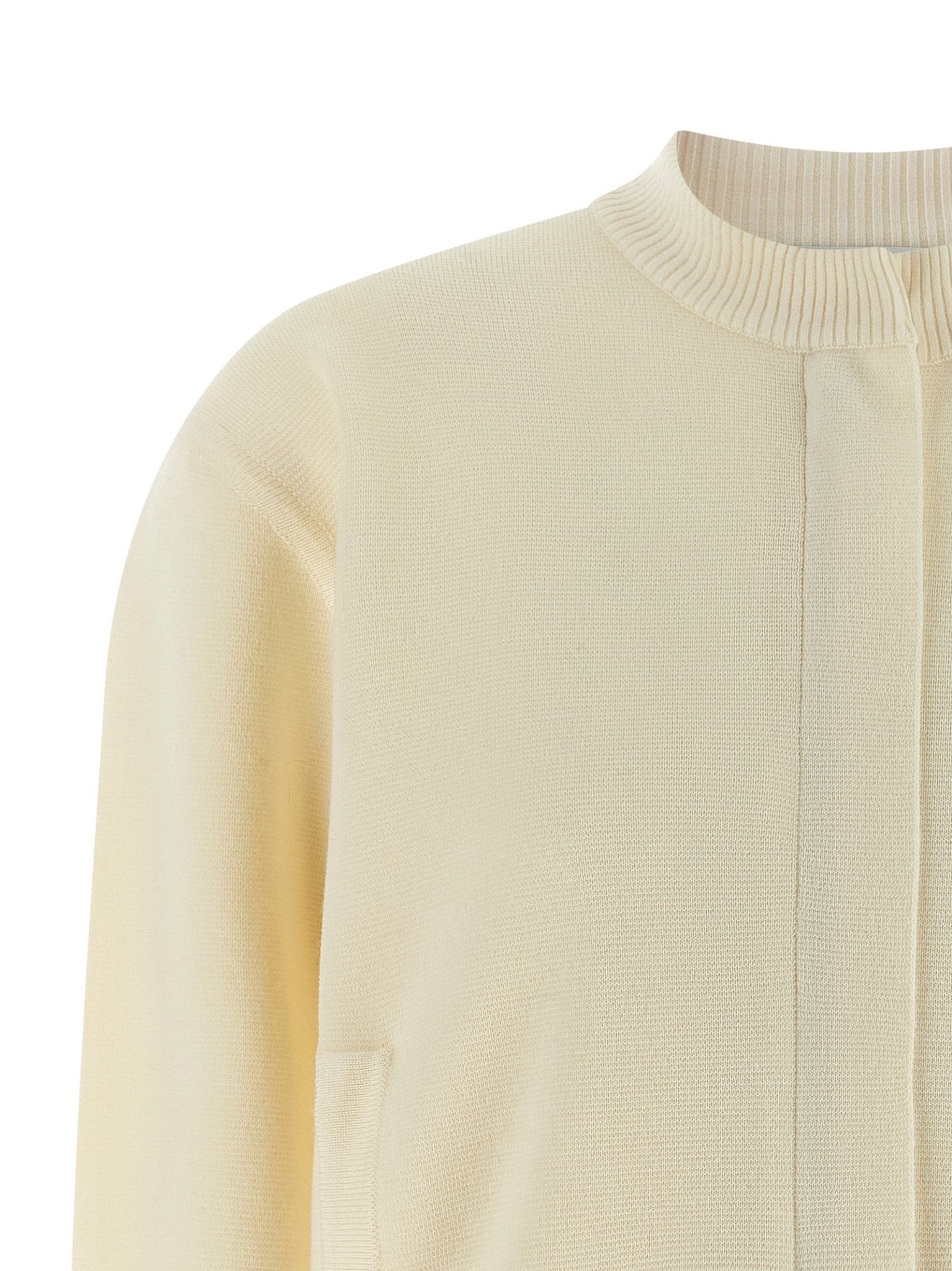 Max Mara White Virgin Wool Cardigan - HBPS Beauty & Fashion