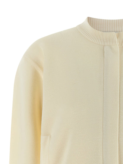 Max Mara White Virgin Wool Cardigan - HBPS Beauty & Fashion