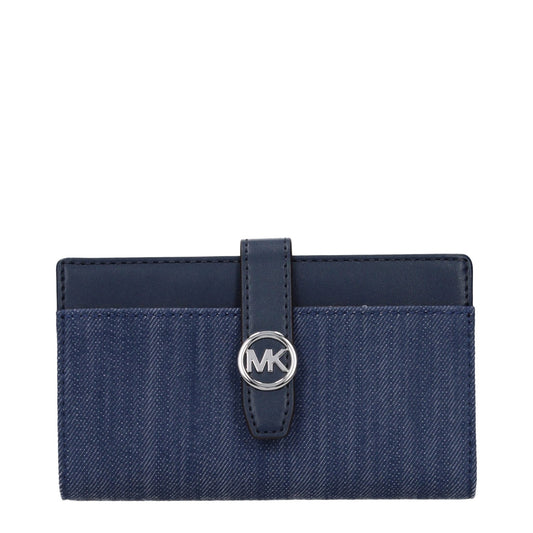 Michael Kors Blue Fabric Wallet - HBPS Beauty & Fashion