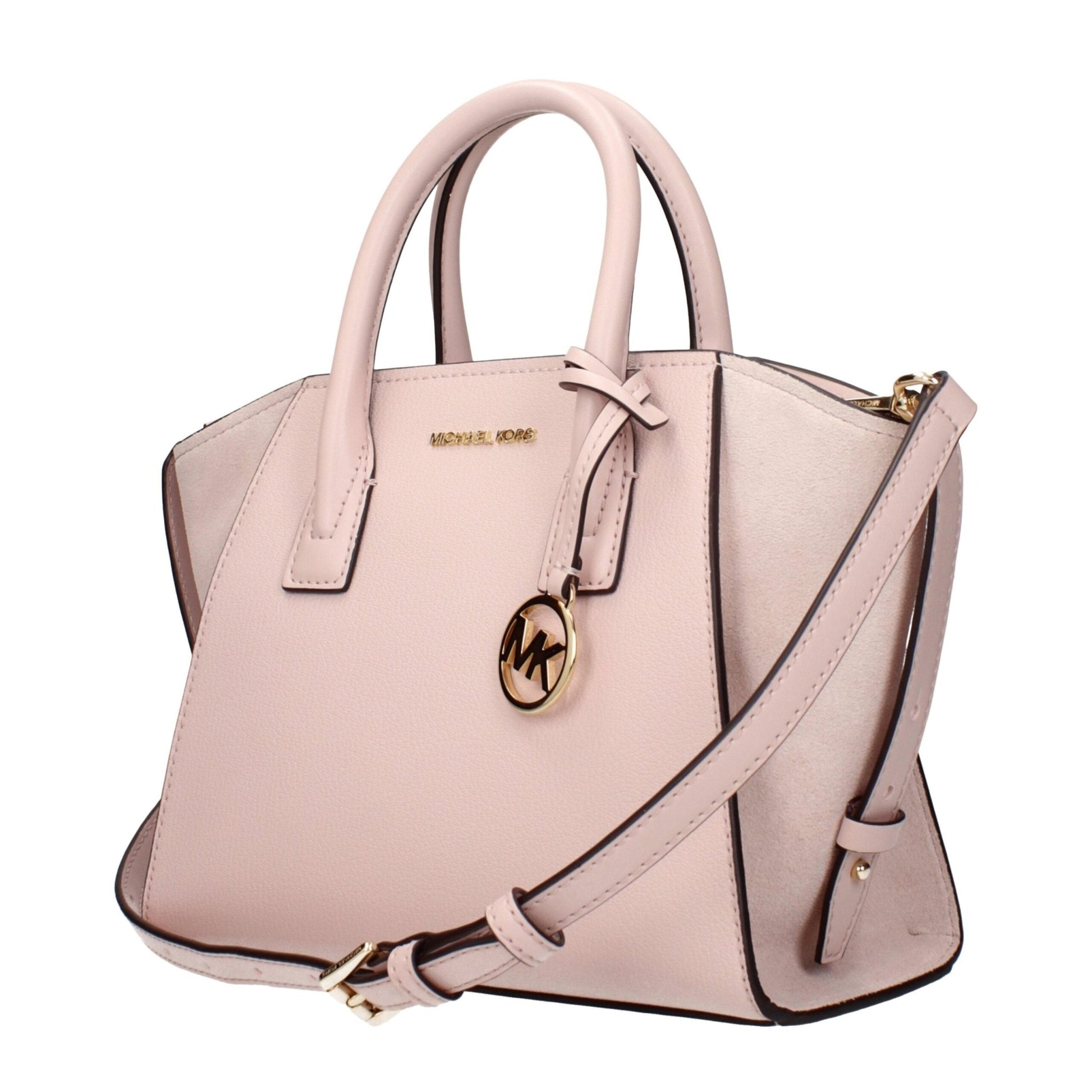 Michael Kors – Sac à Main en Cuir Rose Powder Blush | Logo Frontal | Bandoulière Amovible - HBPS Beauty & Fashion