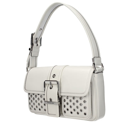 Michael Kors White Leather Shoulder Bag - HBPS Beauty & Fashion