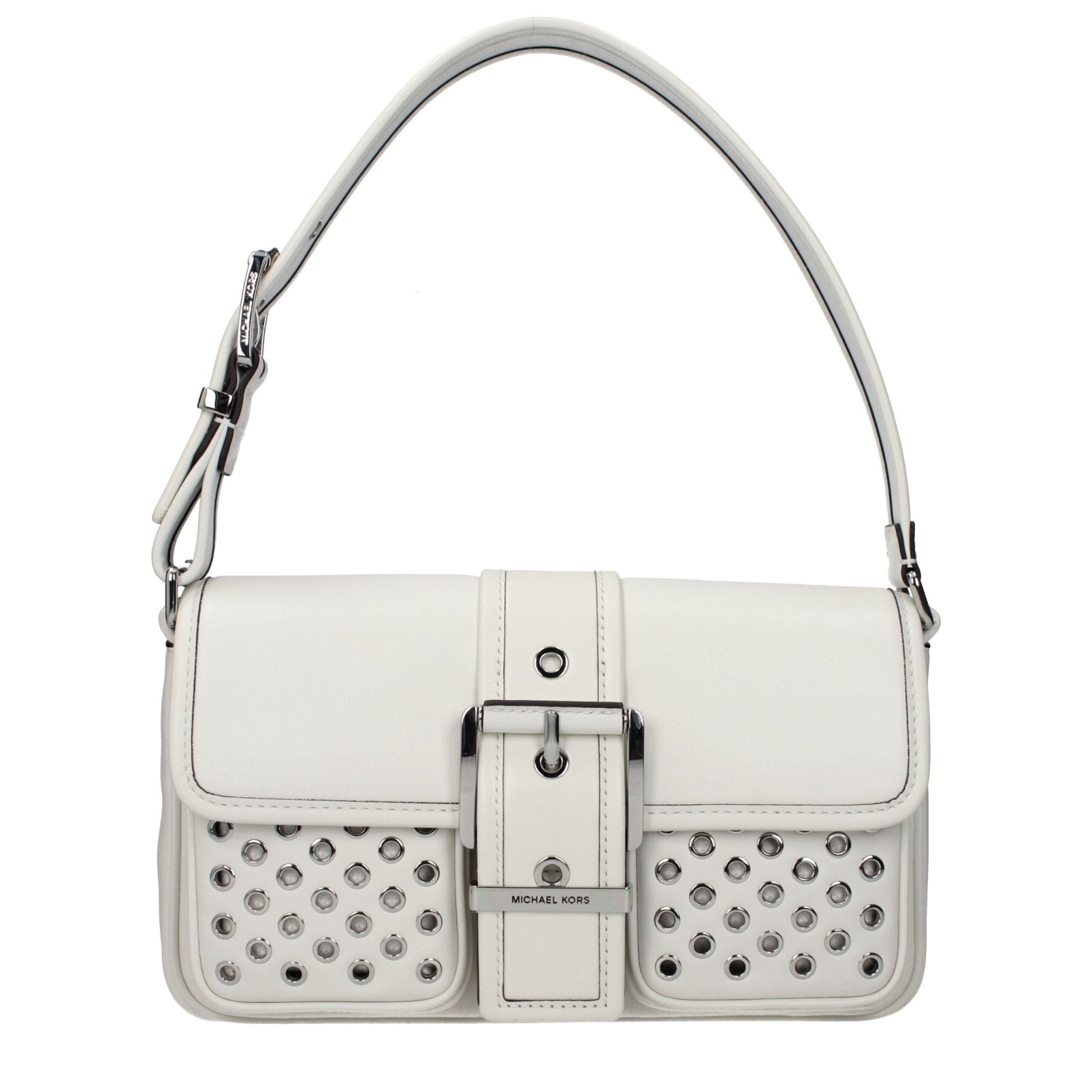 Michael Kors White Leather Shoulder Bag - HBPS Beauty & Fashion