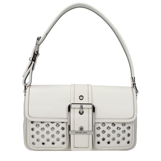 Michael Kors White Leather Shoulder Bag - HBPS Beauty & Fashion