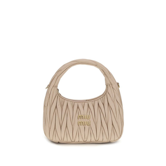 Miu Miu Beige Calf Leather Bos Taurus Handbag - HBPS Beauty & Fashion