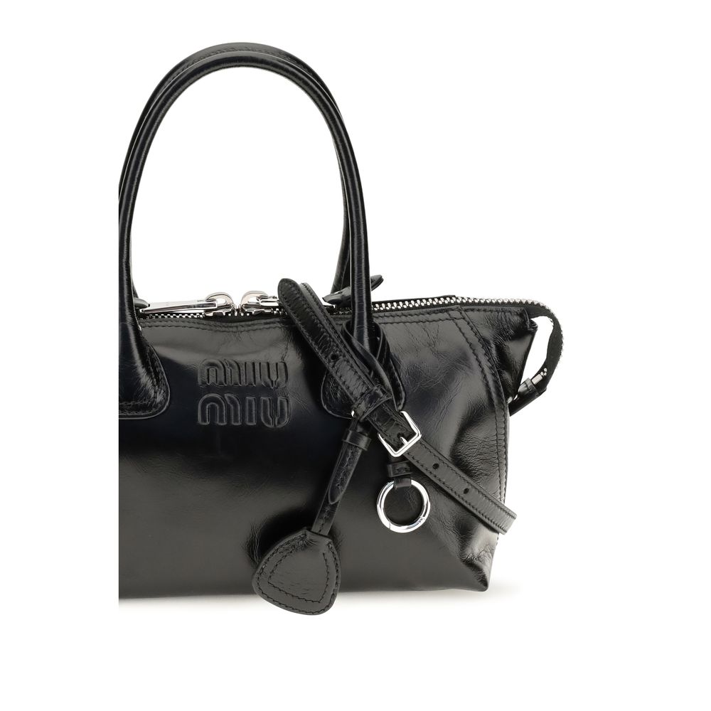Miu Miu Black Calf Leather Bos Taurus Handbag - HBPS Beauty & Fashion