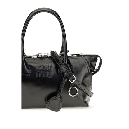 Miu Miu Black Calf Leather Bos Taurus Handbag - HBPS Beauty & Fashion