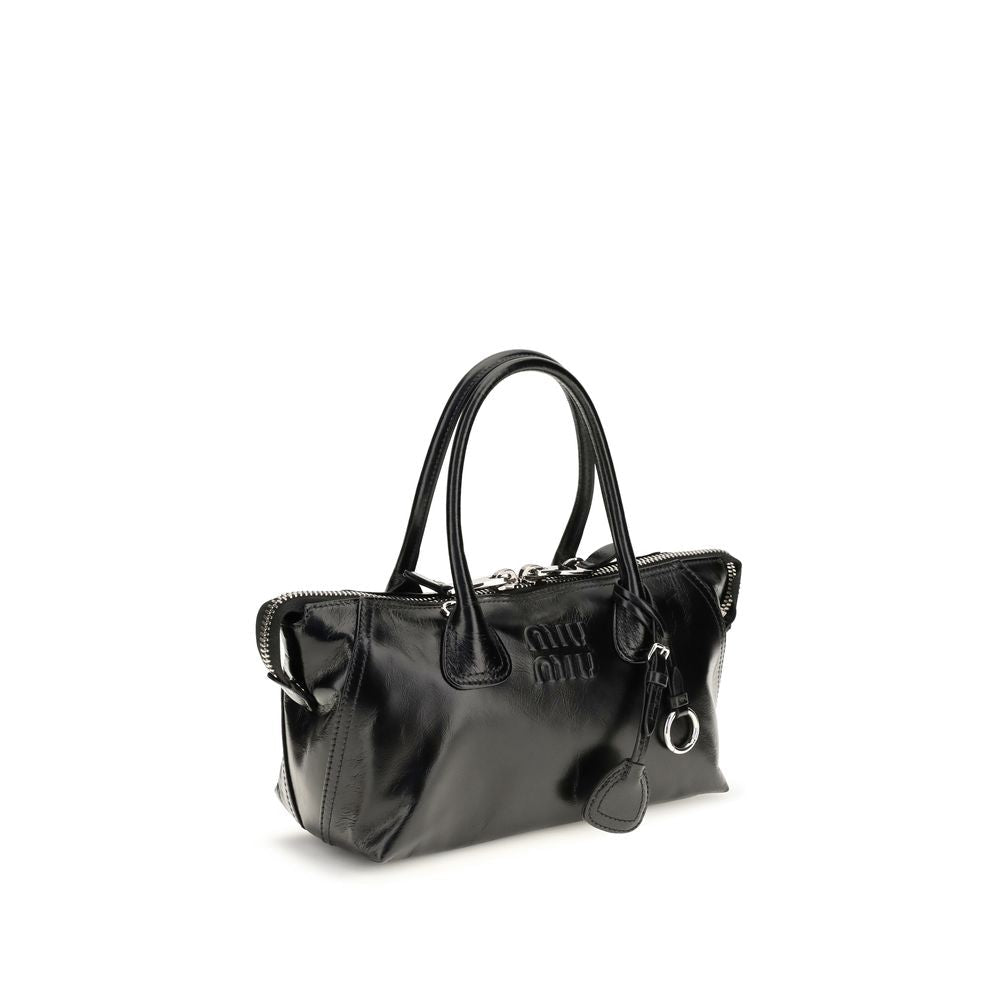 Miu Miu Black Calf Leather Bos Taurus Handbag - HBPS Beauty & Fashion
