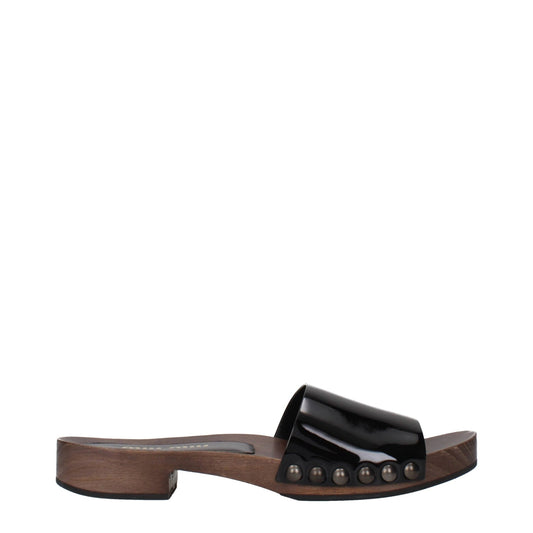 Miu Miu Black Leather Slippers - HBPS Beauty & Fashion